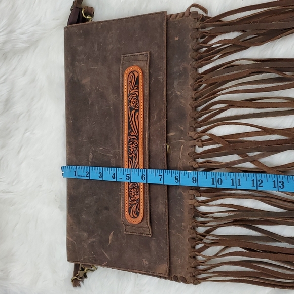 American Darling leather suede crossbody purse bag - Picture 9 of 10